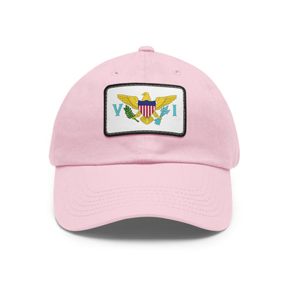Flag Village Virgin Islands(U.S. Virgin Islands) Flag Hat Cap with Leather Patch