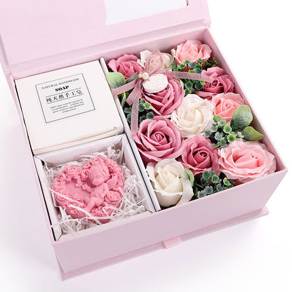 Flag Village Soap Flower Box Tanabata Valentine's Day Gift Creative Birthday Rose