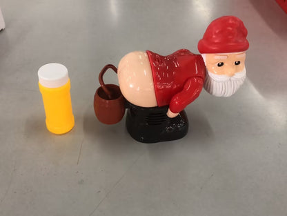 Flag Village Electric Santa Claus Bubbles Machine Blowing Bubbles Music Light Entertainment Toy Prank Funny Ornament Christmas Gifts Christmas Decorations