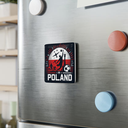 Flag Village Poland Flag Sporting Porcelain Magnet, Square POL0006
