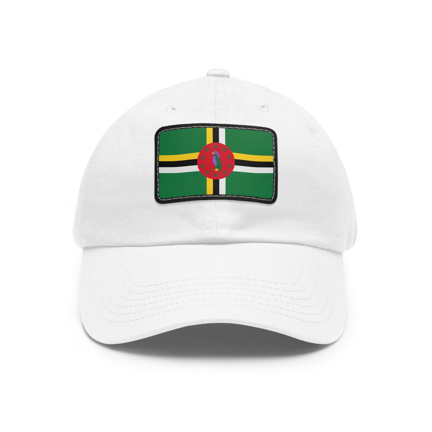 Flag Village Dominica Flag Hat Cap with Leather Patch