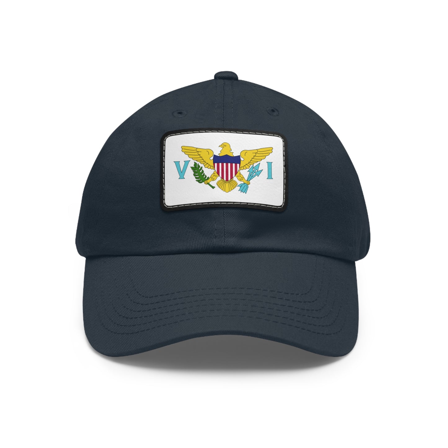 Flag Village Virgin Islands(U.S. Virgin Islands) Flag Hat Cap with Leather Patch
