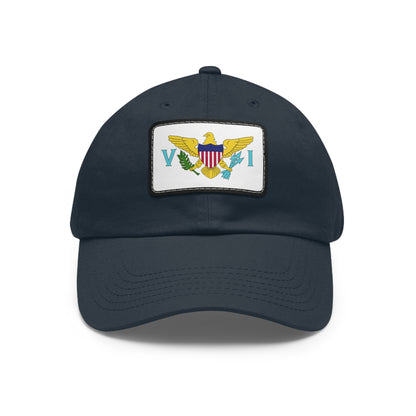 Flag Village Virgin Islands(U.S. Virgin Islands) Flag Hat Cap with Leather Patch