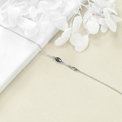 Flag Village Spoon Bracelet 925 Sterling Silver Spoon Bracelet Spoon Jewelry for Women Girls Gifts