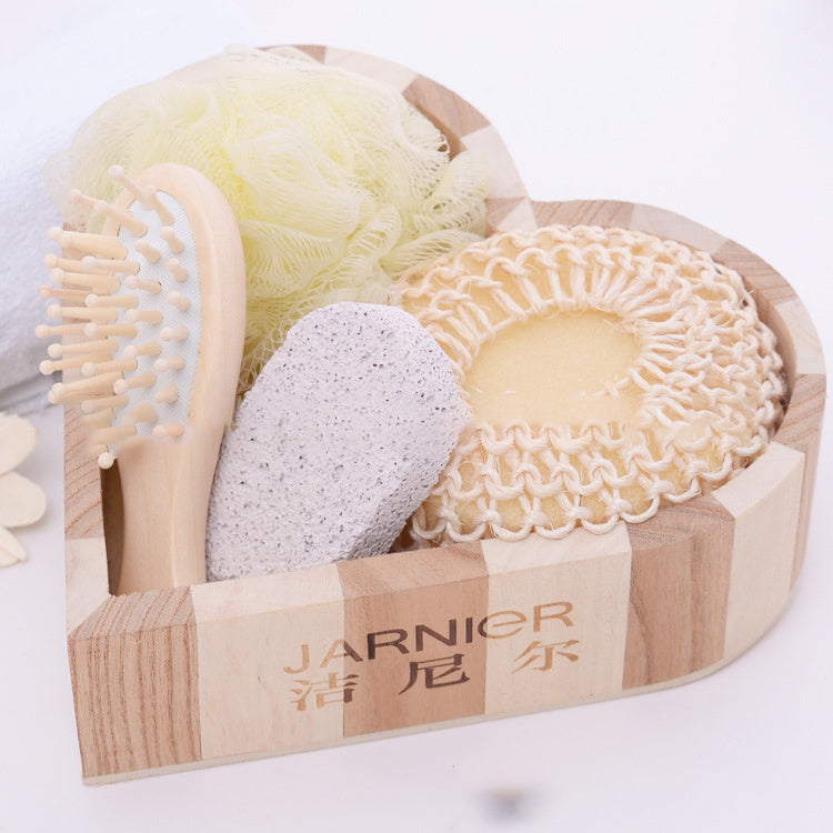 Flag Village Heart-shaped gift box bath set