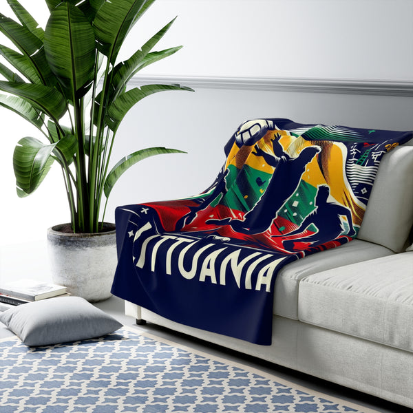 Flag Village Lithuania Sporting Flag Sherpa Fleece Blanket LTU0001