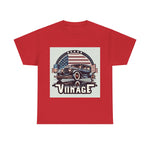 Flag Village USA Vintage Car Flag T-SHIRT Heavy Cotton Tee USA0009