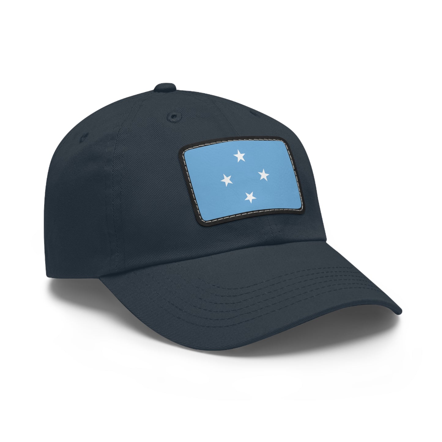 Flag Village Micronesia Flag Hat Cap with Leather Patch