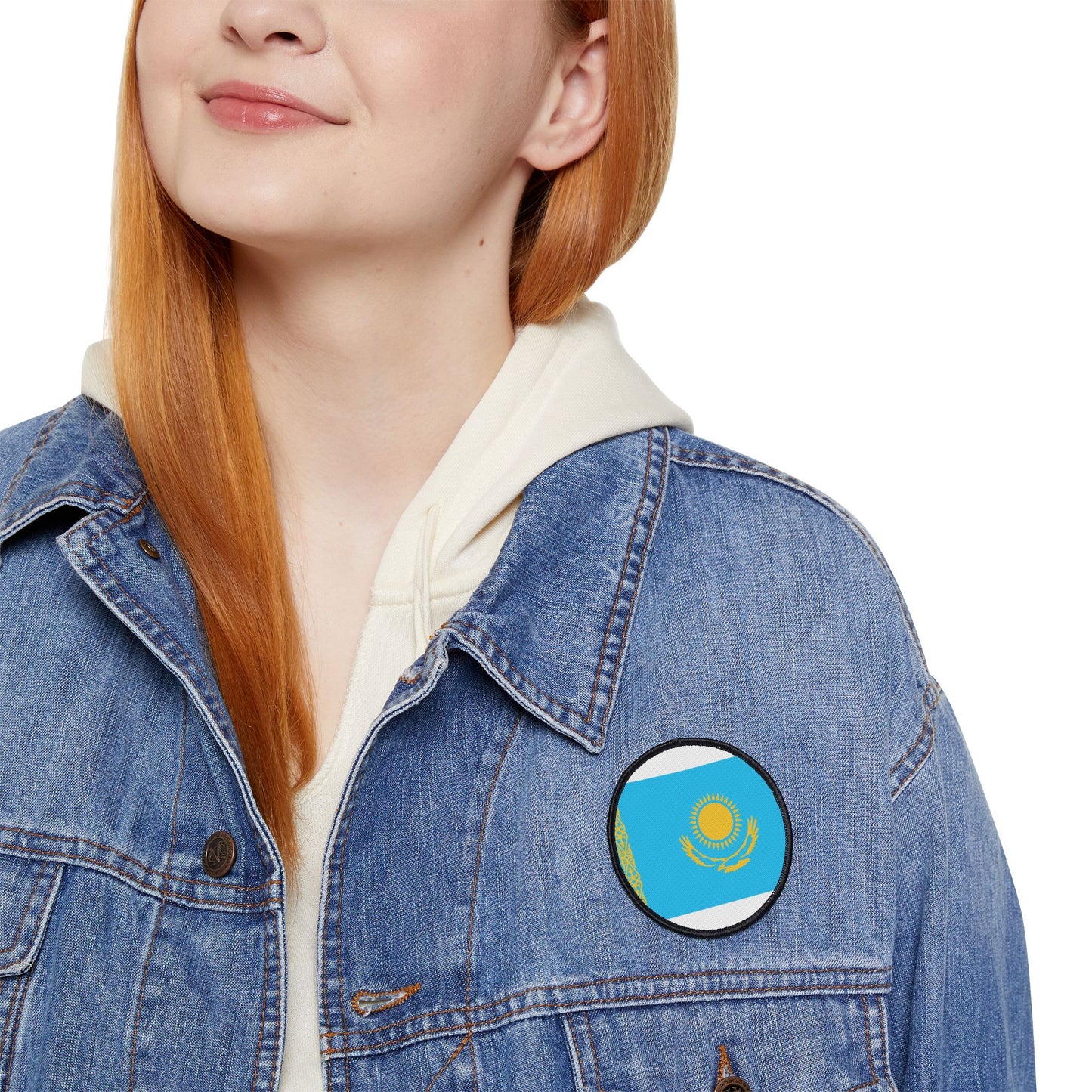 Flag Village Kazakhstan Flag Embroidery Iron-On Patches