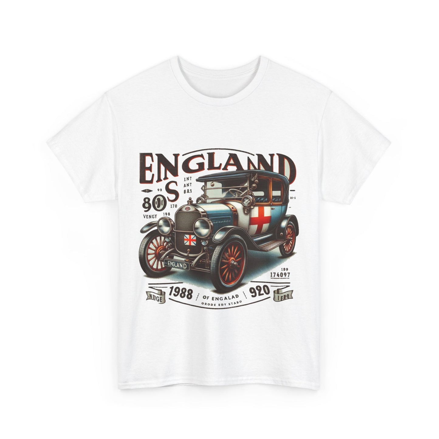 Flag Village UK Vintage Car Flag T-SHIRT Heavy Cotton Tee UK0022