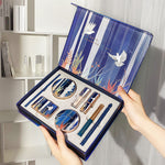 Flag Village Oriental Beauty Lotus Pond Moonlight Velvet Lipstick Makeup Set Gift Box
