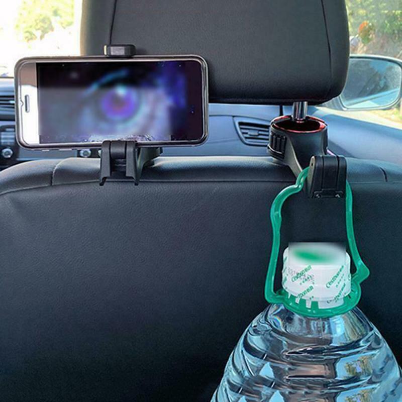 Flag Village Auto Tools Car Headrest Hook Phone Car Holder Car Hanger For A4 B6 Seat Back Hanger Storage Hook Phone Holder Auto Fastener Clip