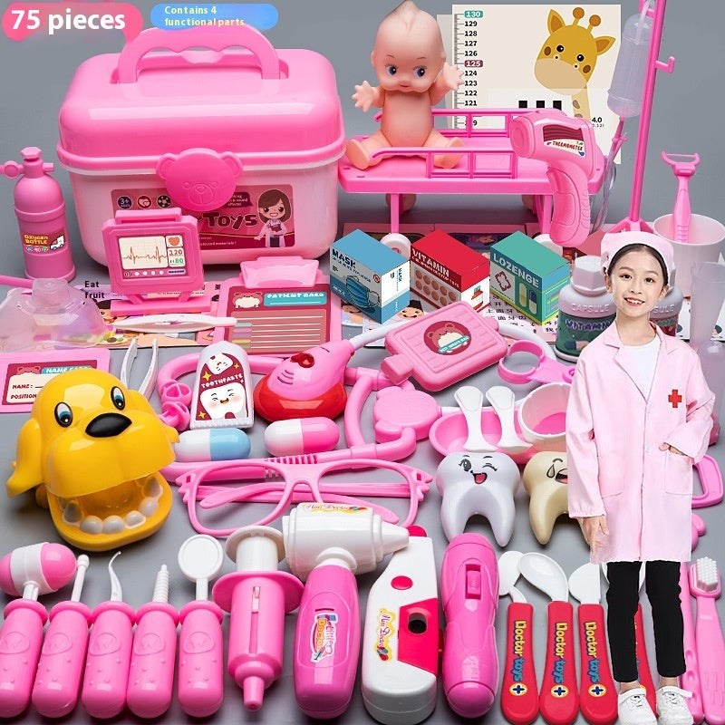 Flag Village Children's Doctor Toy Set Tool Medical Box