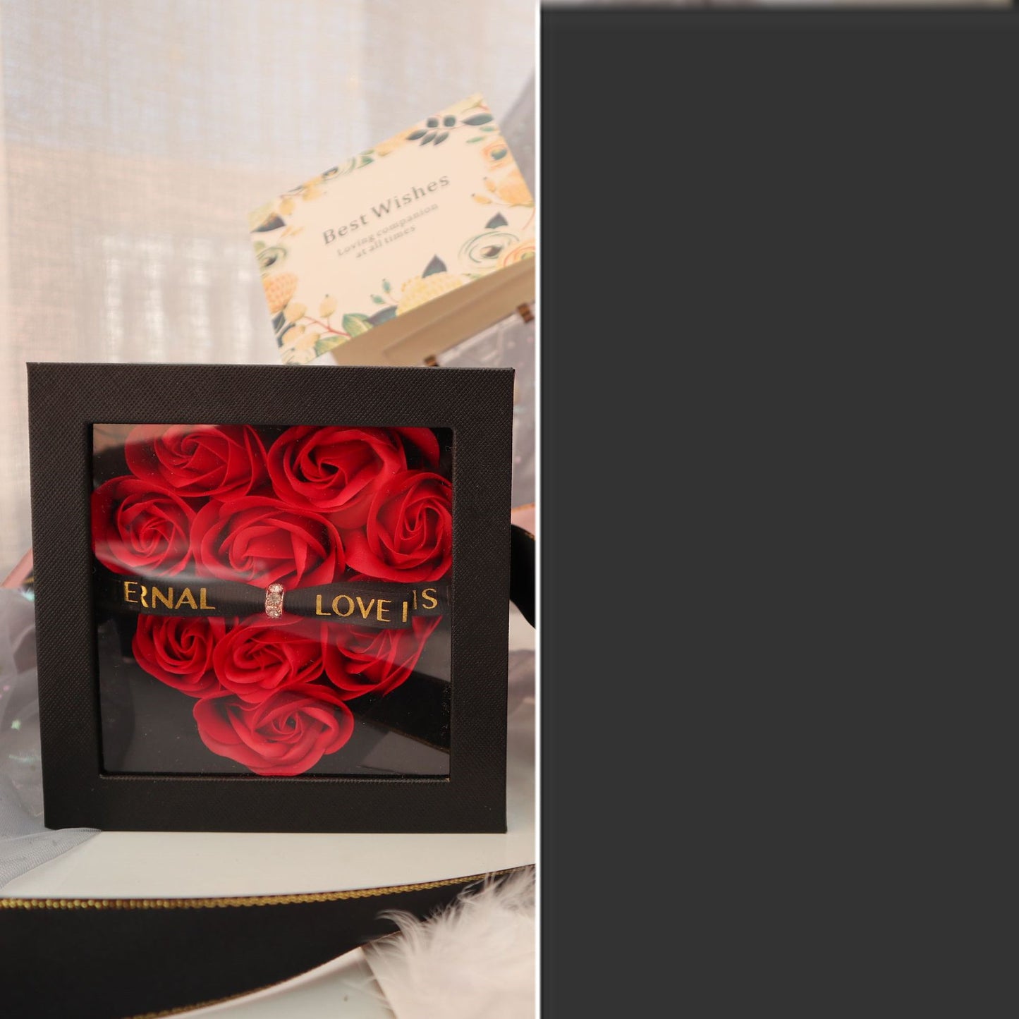 Flag Village Creative Birthday Gift Rose Skylight Gift Box