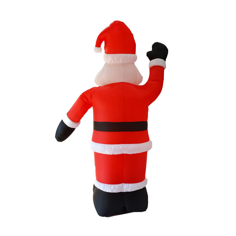 Flag Village Christmas Inflatable Decoration Courtyard Layout 24m Santa Claus Inflatable Model Party Gifts Outdoor Decoration