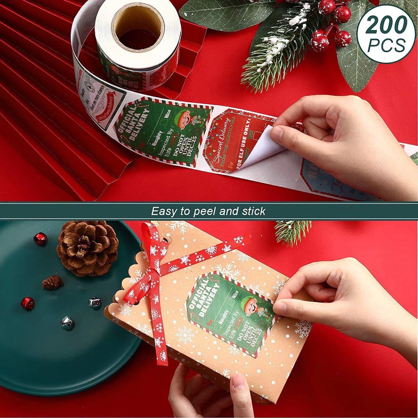 Flag Village Stickersroll Stickers Christmas Holiday Decoration Gifts