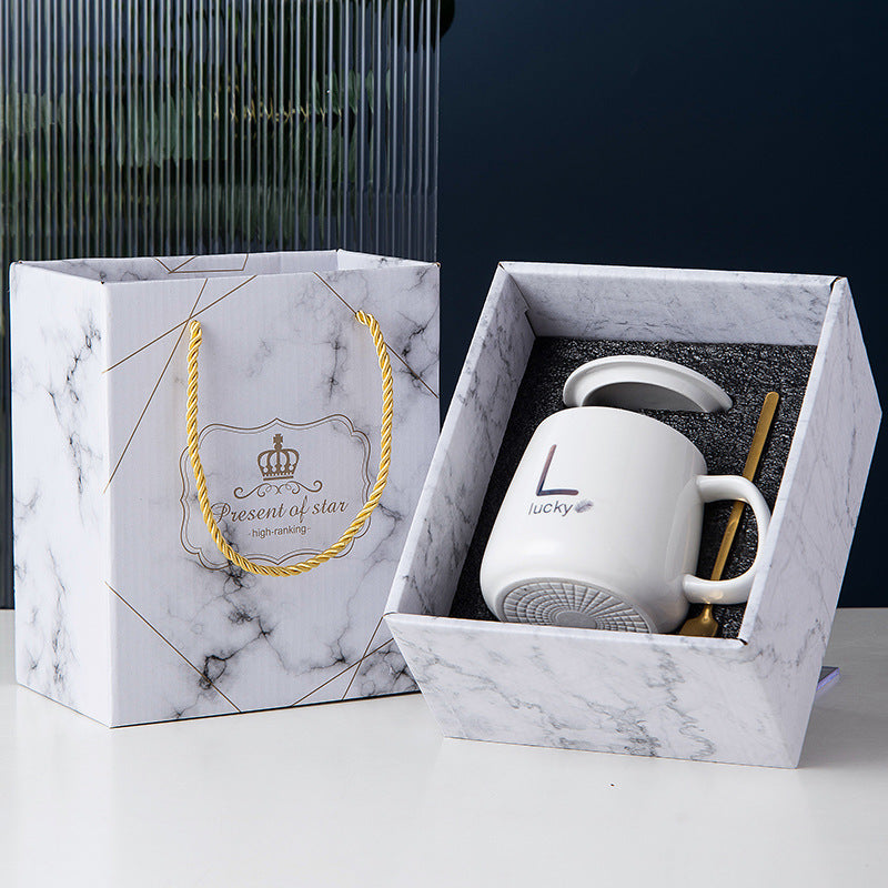 Flag Village Constant Temperature Ceramic Mark Cup Set Gift Box