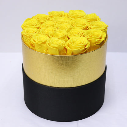 Flag Village Immortal Flower Hug Bucket 18 Roses Box Mother's Day Tanabata Valentine's Day Gift