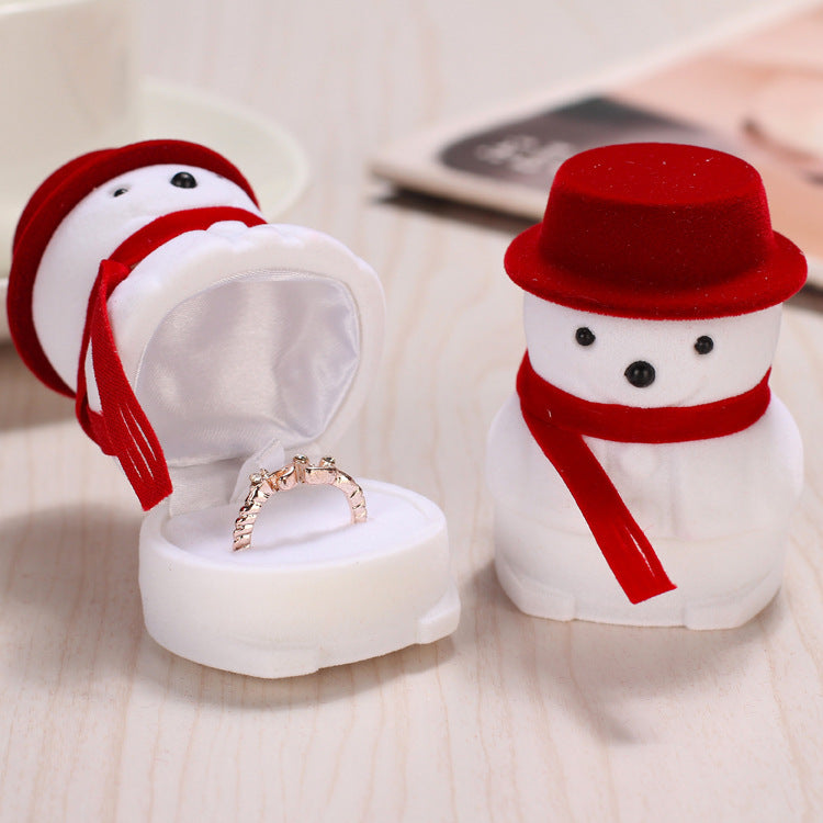 Flag Village Christmas Ring Box Jewelry Box Gift Packaging Box