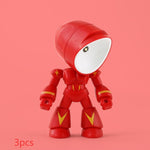 Flag Village Cute LED Hero Table Lamp Mini Portable Cool Mecha Cute Robot Night Light Bedroom Home Decoration Kids Boys Gifts