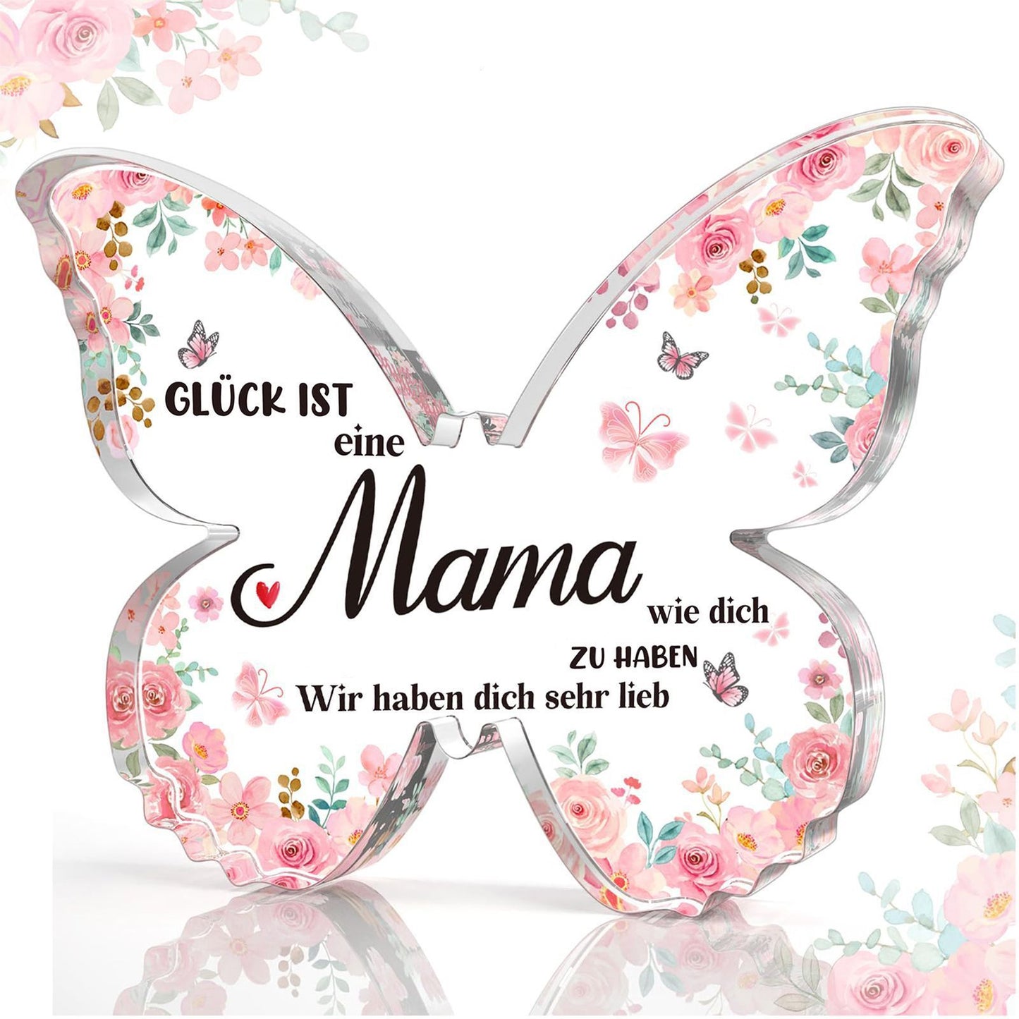 Flag Village Mother's Day Gifts For Mom Grandma Nana DIY Unique Mom Birthday Gift Ideas Butterfly-Shaped Acrylic Keepsake Gifts For Mothers Day