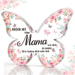 Flag Village Mother's Day Gifts For Mom Grandma Nana DIY Unique Mom Birthday Gift Ideas Butterfly-Shaped Acrylic Keepsake Gifts For Mothers Day
