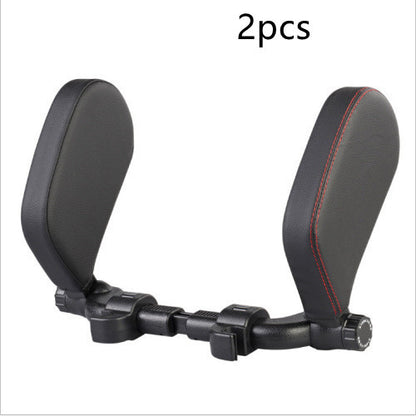 Flag Village Auto Tools Car headrest pillow Sleep Adjustable Side Car Soft Travel Seat Headrest Auto Leather Support Neck Pillow Cushion car accessories