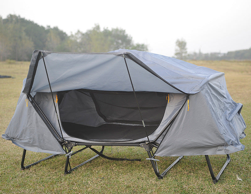 Flag Village Outdoor Thickened Oxford Cloth Insulated Off Ground Tent For Two Camping And Fishing Tent
