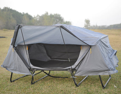 Flag Village Outdoor Thickened Oxford Cloth Insulated Off Ground Tent For Two Camping And Fishing Tent