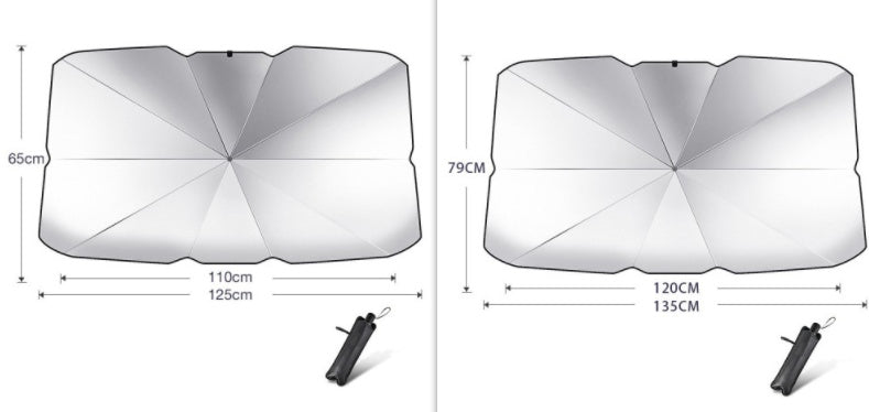 Flag Village Auto Tools Foldable Car Windshield Sun Shade Umbrella UV Protection Heat Insulation Parasol Auto Front Window Cover Interior Protector Summer Gadgets