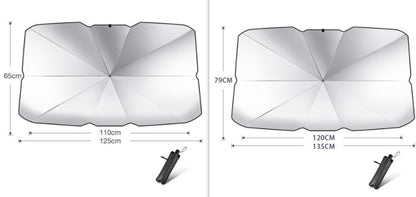 Flag Village Auto Tools Foldable Car Windshield Sun Shade Umbrella UV Protection Heat Insulation Parasol Auto Front Window Cover Interior Protector Summer Gadgets