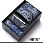 Flag Village Men's Business Formal Tie Six-piece Set Gift Box