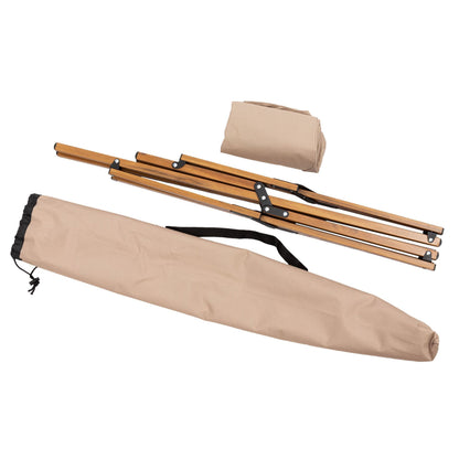Flag Village Folding Wooden Grain Aluminum Pipe Camping Chair Portable Leisure