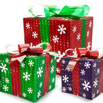 Flag Village Christmas Gift Box Three-piece Set Gift Decoration