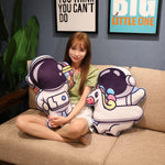 Flag Village Simulation Space Series Plush Pillow Toys Astronaut Spaceman Rocket Spacecraft Stuffed Doll Nap Pillow Kids Birthday Gifts