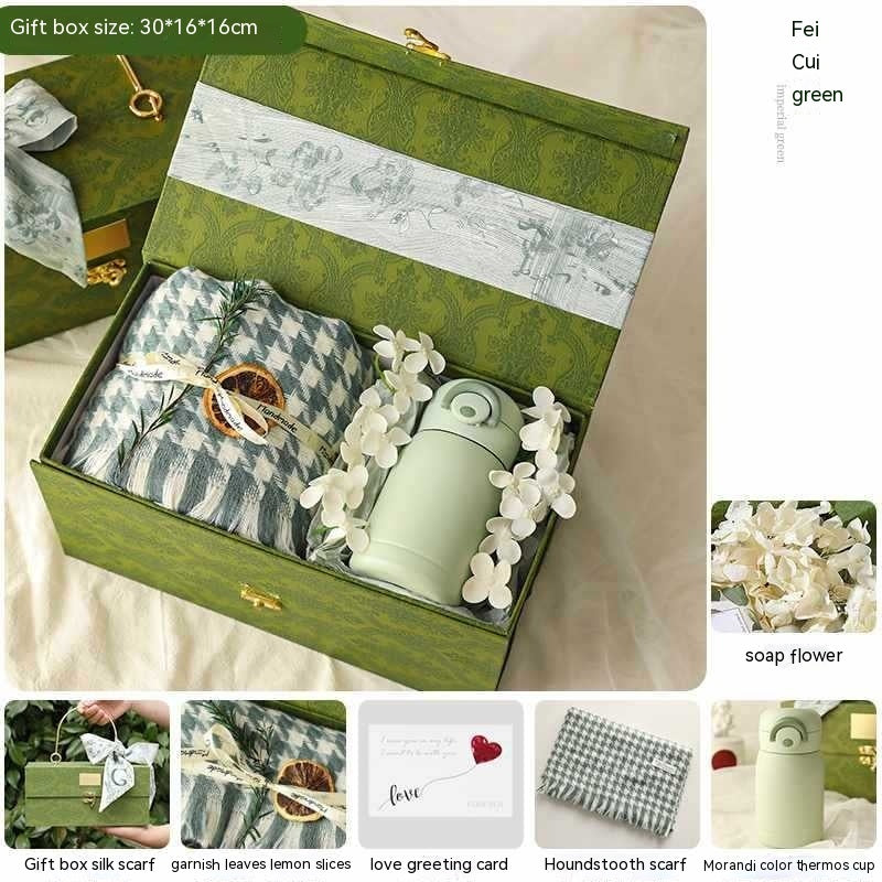 Flag Village Gift Gift For Girlfriend Niche Winter Scarf Gift Box