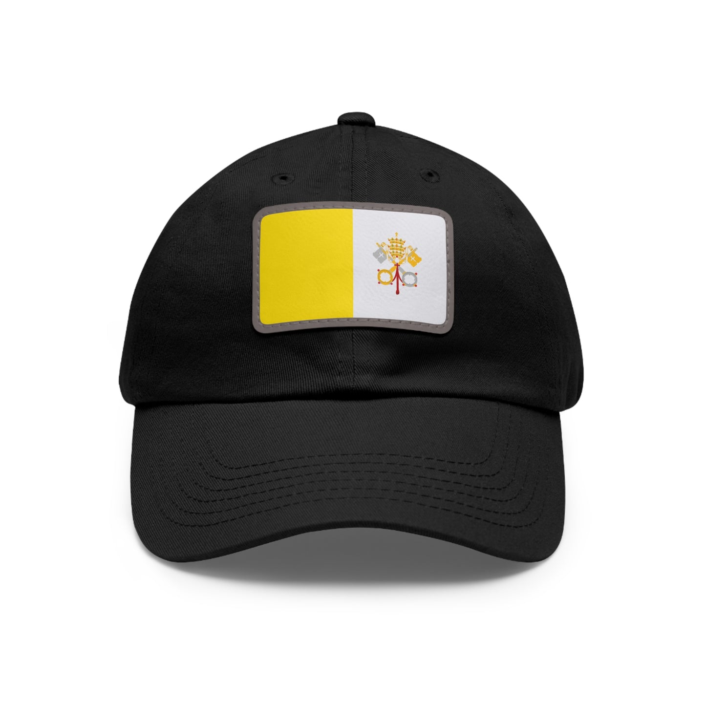 Flag Village Vatican Flag Hat Cap with Leather Patch