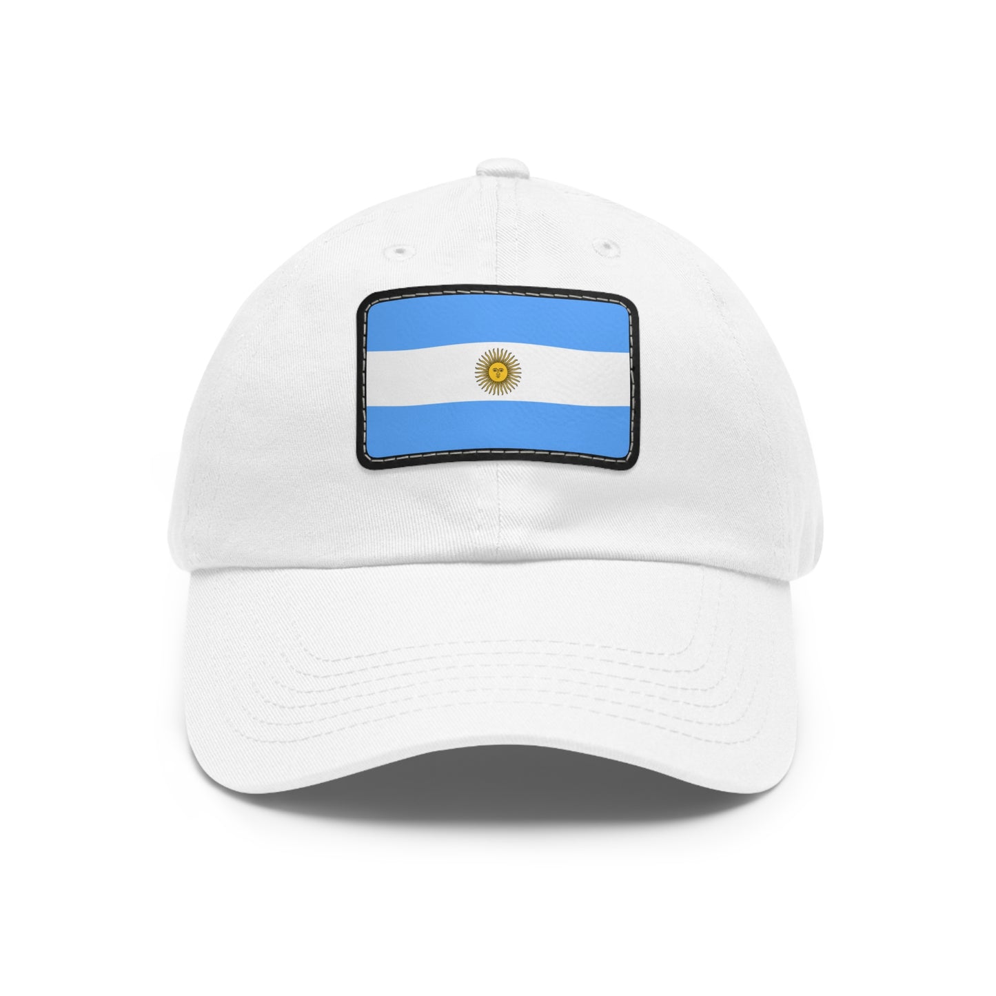 Flag Village Argentina Flag Hat Cap with Leather Patch