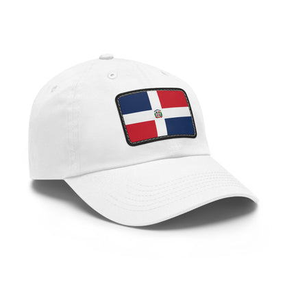 Flag Village Dominican Republic Flag Hat Cap with Leather Patch