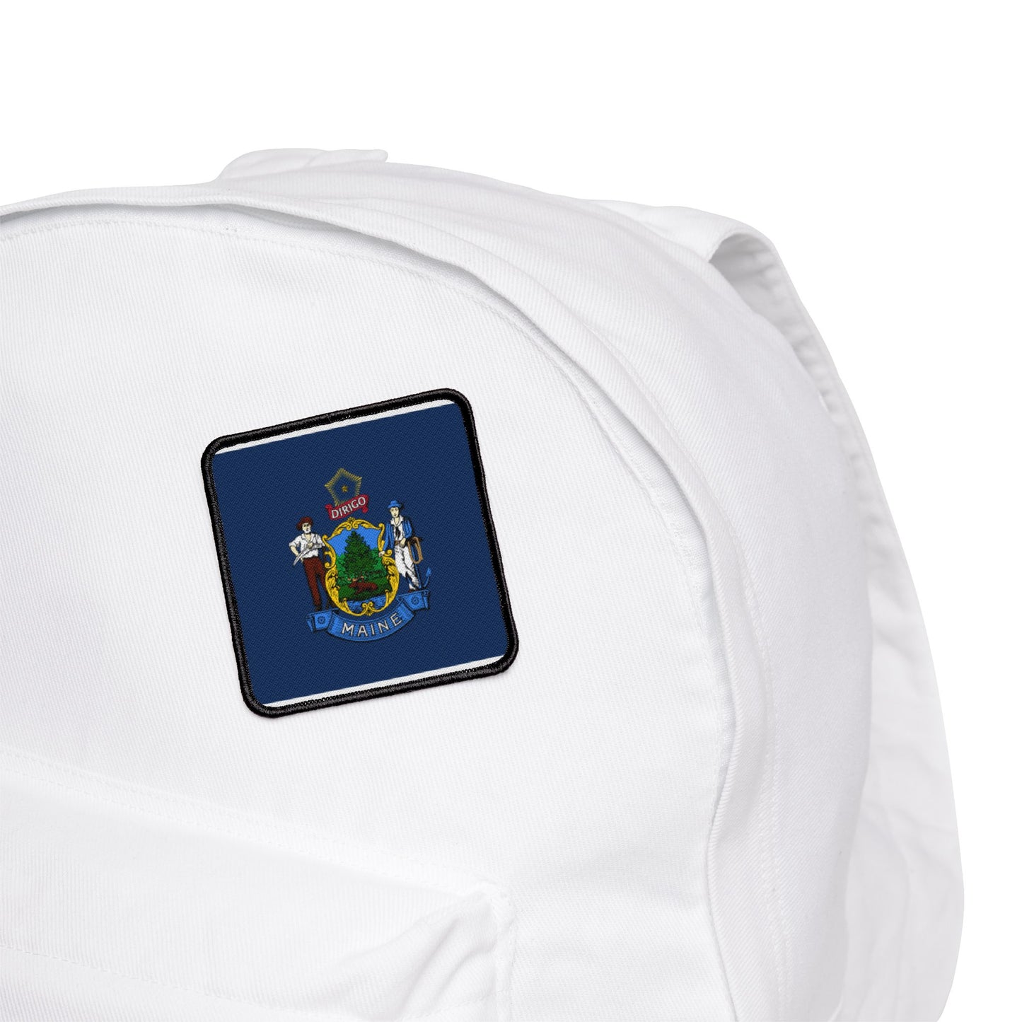 Flag Village Maine State Flag Embroidery Iron-On Patches