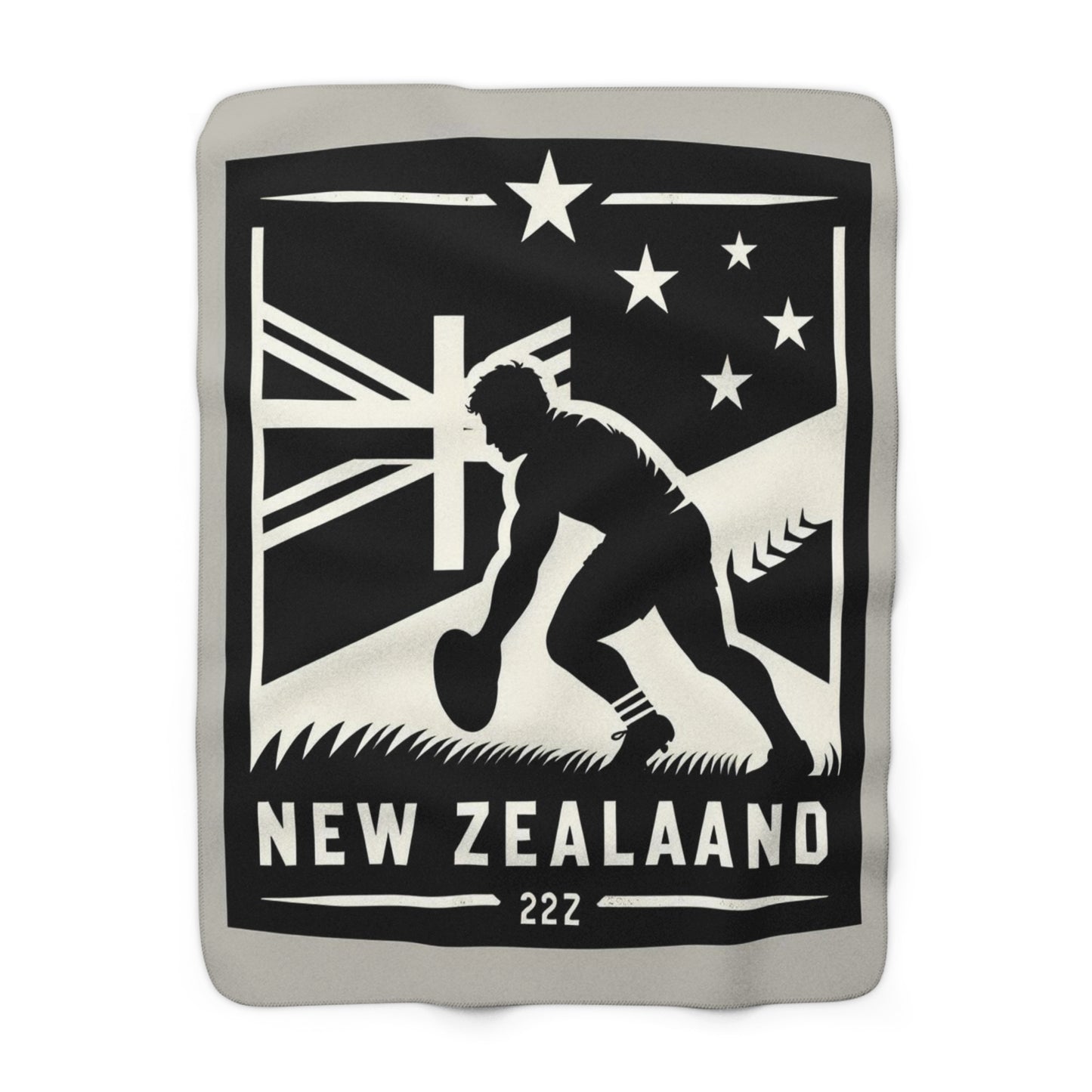 Flag Village New Zealand Sporting Flag Sherpa Fleece Blanket NZL0010