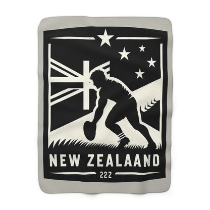 Flag Village New Zealand Sporting Flag Sherpa Fleece Blanket NZL0010