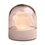 Flag Village Exquisite Night Light Cat Paw Light USB Charging Music Box Warm Musical Lamp Cats Paw Lamp For Kids Children Gift Desktop Decor