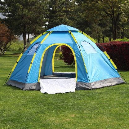 Flag Village Automatic tent outdoor, 6-8 people, many people, single layer, multi people tent camping, camping trip, factory direct sales
