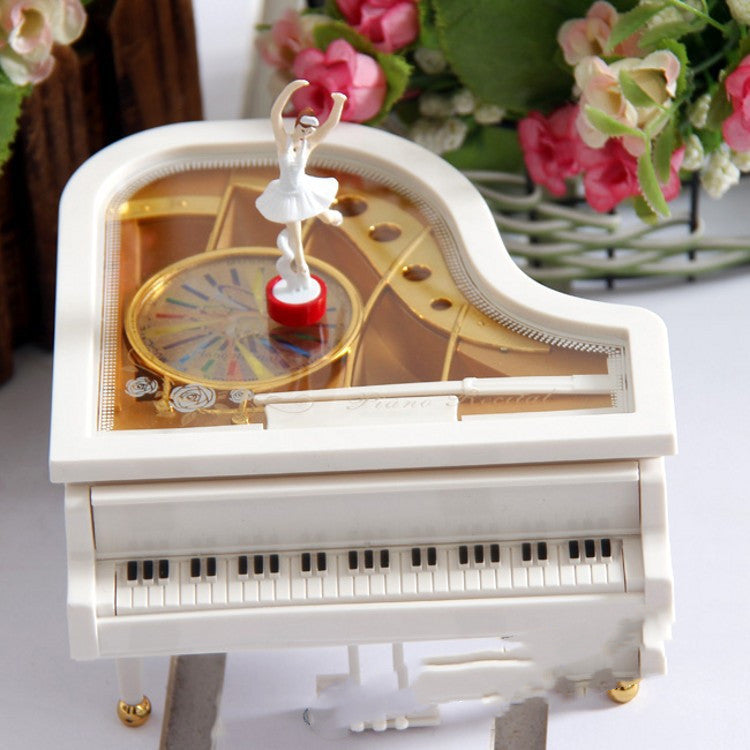Flag Village Dancing Girl Piano Music Box Valentine's Day Gift