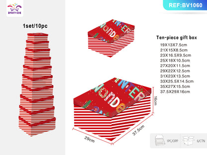Flag Village Christmas Ten Piece Gift Box Set