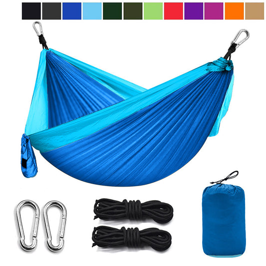 Flag Village Ultralight Outdoor Camping Nylon Hammock Sleep Swing Tree Bed Garden Furniture Hanging Double Hammock Chair Hangmat