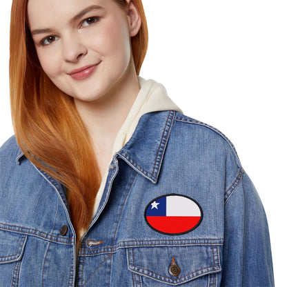 Flag Village Chile Flag Embroidery Iron-On Patches