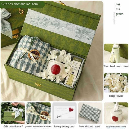Flag Village Gift Gift For Girlfriend Niche Winter Scarf Gift Box