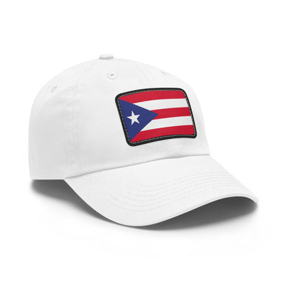 Flag Village Puerto Rico Flag Hat Cap with Leather Patch